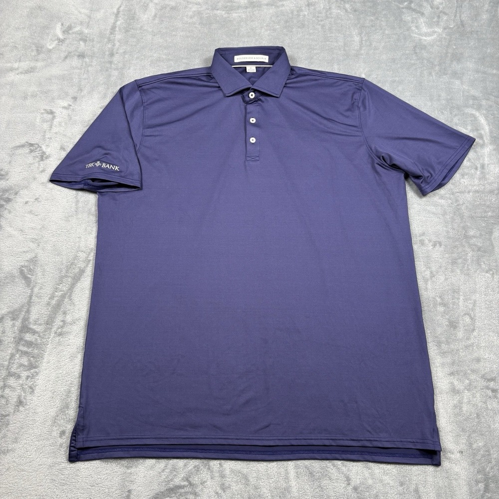 Holderness & Bourne The Anderson Men XL Navy Blue Tailored Fit Polo Golf Shirt